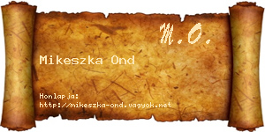 Mikeszka Ond névjegykártya